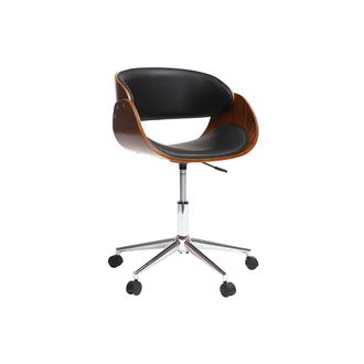Miliboo Miliboo - Silla De Escritorio Nogal Y Negro Con Ruedas Bent