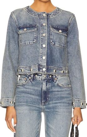 Rails Capistrano Cropped Jacket In Desert Sky Studded