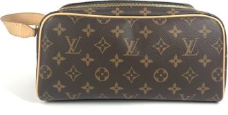 Louis Vuitton Brown Monogram Canvas Clutch Bag Pouch (Pre-Owned)