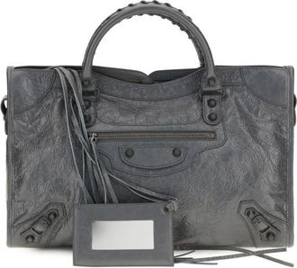 Balenciaga Grey Le City Top Zip Medium Tote