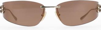 Balenciaga Sunglasses, female, Brown, Size: ONE SIZE Gossip D-Frame Sunglasses
