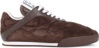 Chloé Chocolate Brown Suede Leather Kick Sneakers-Donna