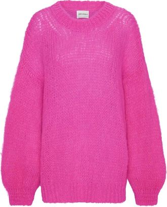 Americandreams Pepper Ronde Hals Pullover - Dames - Ronde hals truien - Roze - ONE Size - Wol - Truien & Vesten