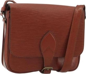 Louis Vuitton Pre-owned Cartouchiere Shoulder Bag - Dames - Vintage Schoudertas - Bruin - ONE Size - Leer - Vintage