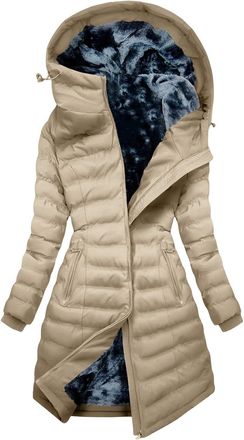 Generic Winter Jackets for Women,Quilted Down Long Puffer Parka Coat Fleece Lined Waterproof Jacket Autumn Winter Plus Size Trench Coat Warm Outwear Casual Fa