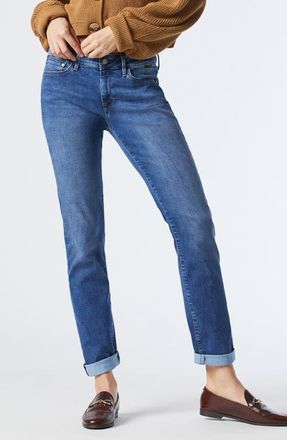 Mavi Emma Mid Rise Slim Boyfriend Jeans in Mid Supersoft at Nordstrom, Size 30 X 32