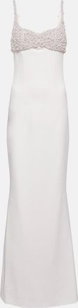 SAFiYAA Bridal Beatriz embellished crepe gown