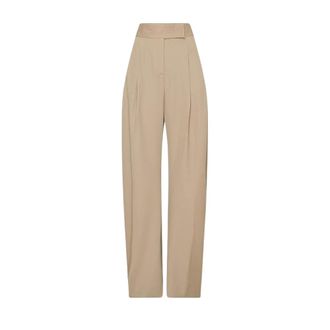 The Attico Dames, Broeken, Beige, Maat: 2XS Katoen