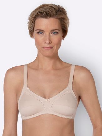 Naturana B&uuml;gelloser BH NATURANA, Damen, Gr. 100, Cup D, beige (elfenbein), 100% Baumwolle, BHs B&uuml;gelloser BH