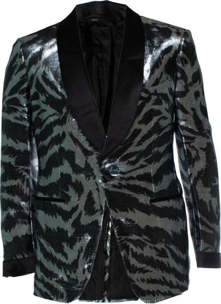 Tom Ford Atticus Zebra metallic tuxedo jacket