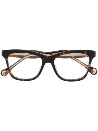 Carolina Herrera tortoise square frame glasses - Brown
