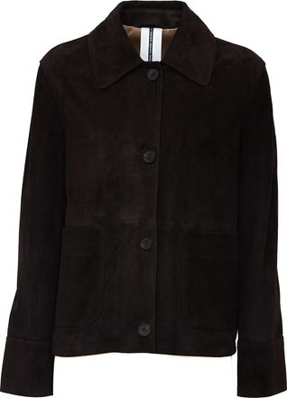 s.w.o.r.d Soft Suede Leather Boxy Shirt Jacket