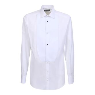 Dolce & Gabbana Formal Shirts, male, White, Size: 2XL Classic Tailored-Cut White Shirt