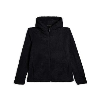 Freddy Felpa in pile sherpa con cappuccio e zip