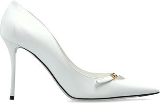 Dolce & Gabbana Leren Schoenen met Hoge Hak - Dames - Pumps - Wit - 39 1/2 EU - Leer - Schoenen
