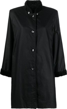 A.N.G.E.L.O. Vintage Cult 1980s single-breasted coat - women - Polyester/Cotton - 48 - Black