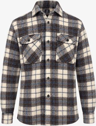Genti Overshirt Uptown Box Fit | Donkerbruin Geruit