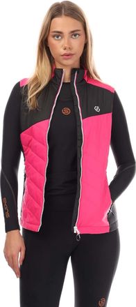 Dare 2B Damescolbert Dare 2b Ascending Lichtgewicht Gewatteerd Gilet in Roze Zwart
