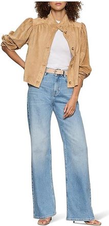 Sanctuary Charlotte Suede Jacket Womens Coat Cartouche : LG (US 10-12), Elastane/Polyester