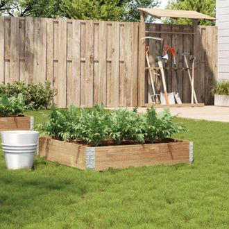 vidaXL Jardinera De Madera Maciza De Pino 100x100 Cm Vidaxl