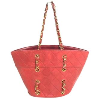 Chanel Pre-owned Shoulder Bags, female, Red, Size: ONE SIZE Pre-owned Vintage Shoulder Bag