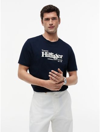 Tommy Hilfiger Mens Nautical Hilfiger Logo T-Shirt - Navy - XXL