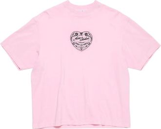 Acne Studios T-shirt con logo - Rosa