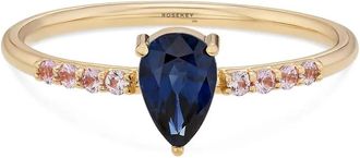 ROSEKEY Anello Pixies in oro rosa 18 carati con zaffiri - Blu