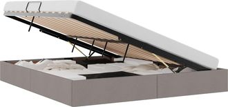 vidaXL Estructura De Cama Ottoman Taup&eacute; 160 X 200 Cm Tela Vidaxl