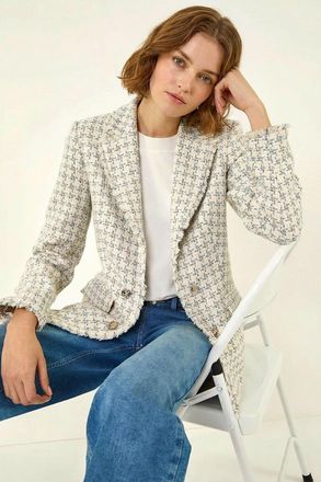 Roman Boucle Frayed Edge Jacket