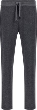Brioni Piquet Joggers Pantaloni Grigio-Uomo