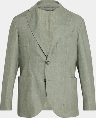 Eton Men & apos;s Linen and Wool Single-Breasted Sport Coat