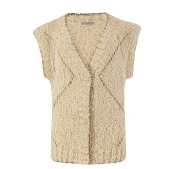 D.exterior Jassen, Dames, Beige, S, Gillet Vest
