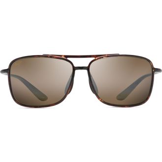 Maui Jim Kaupo Gap 61mm PolarizedPlus2 Aviator Sunglasses in Tortoise at Nordstrom