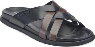 Kenneth Cole Wooper Slide Sandal in Black/Ganache at Nordstrom, Size 10