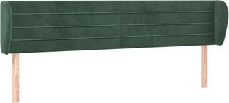 vidaXL Cabecero De Terciopelo Verde Oscuro 203x23x78/88 Cm Vidaxl