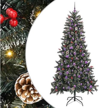 vidaXL &Aacute;rbol De Navidad Artificial Verde 240 Cm Pvc, Pl&aacute;stico Y Acero Vidaxl