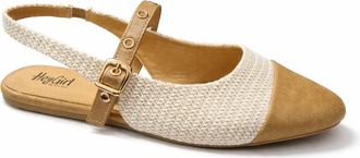 Corkys Footwear Womens Poker Face Slingback Flats In Beige