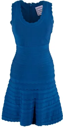 H&eacute;rve L&eacute;ger Blue Bandage Dress Size XS