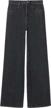 Gucci Midnight Blue Wide-Leg Jeans - Dames - Loose Fit Jeans - Blauw - W28 - Katoen - Jeans