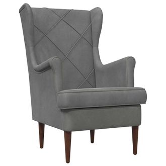 vidaXL Sill&oacute;n Gris Oscuro Terciopelo Vidaxl