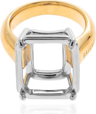 Balenciaga Frame Oval Ring - Dames - Ringen - Geel - 52 MM - Accessoires