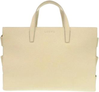 Loewe Pre-owned Tote Bag - Dames - Vintage Shopper - Beige - ONE Size - Leer - Vintage