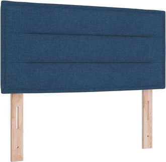 vidaXL Cabecero Led Con Luces De Tiras Led Manual Azul 90 Cm Tela Vidaxl