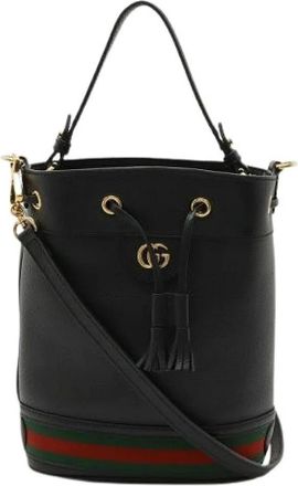 Gucci Pre-owned Bucket Bags, female, Black, Size: ONE SIZE Pre-owned Bucket Bag