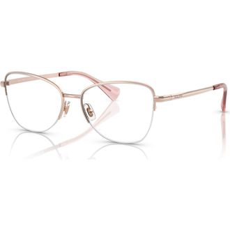 Ralph Lauren 53mm Irregular optical glasses in Rose Gold at Nordstrom