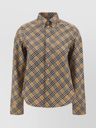 Burberry checked slim-fit cotton shirt