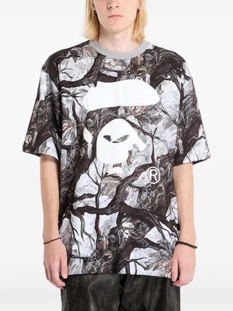A Bathing Ape T-shirt Tree Edge Camo Ape Face - Bianco