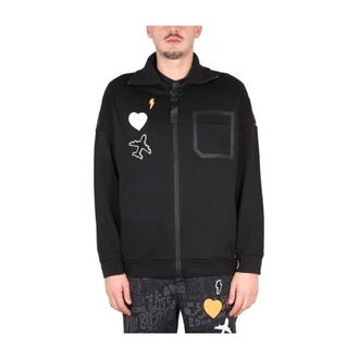 HUGO BOSS Hoodies & sweatvesten, Heren, Zwart, M, Hoge Hals Ritssluiting