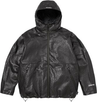 SUPREME SS26 GORE-TEX Ostrich Embosssed Leather Jacket Black SUP-SS26-124-BLK